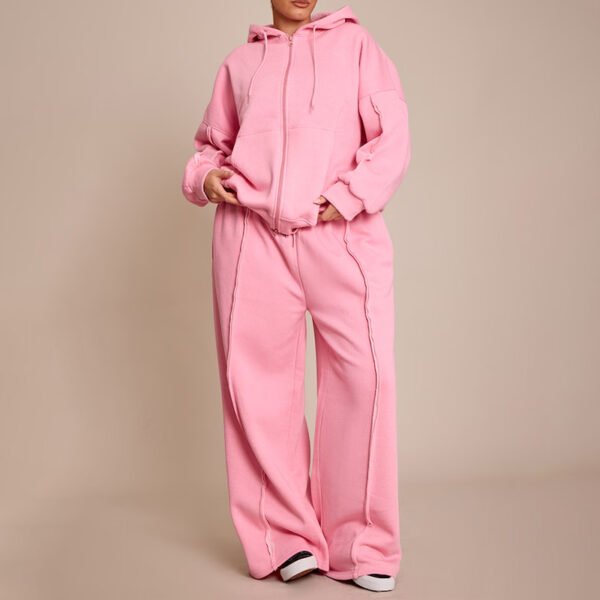 Plus Light Pink Seam Detail Oversized Wide Leg Joggers Plus Light Pink Seam Detail Oversized Wide Leg Joggers