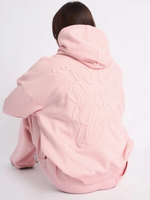 Logo Print Oversized Hoodie Pale Pink Logo Print Oversized Hoodie Pale Pink