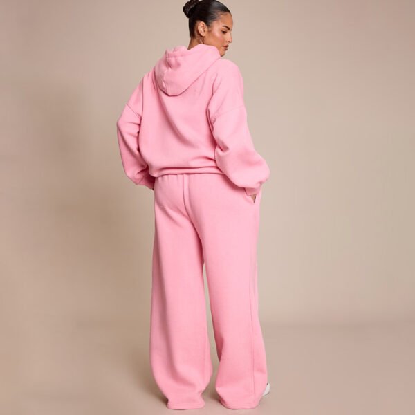 17.2 Plus Light Pink Seam Detail Oversized Wide Leg Joggers