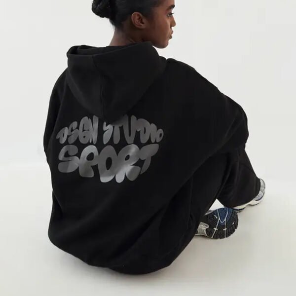 Sport Bubble Oversized Print Hoodie