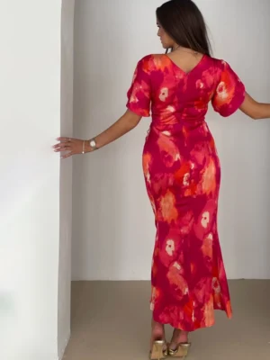 Gorgeous Cleo Ruched Detail Midi Dress