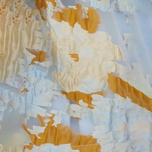 21.3 Jacquard Blue Short balloon sleeve Mini Dress