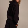Black Cotton Fleece Pullover Hoodie Black Cotton Fleece Pullover Hoodie