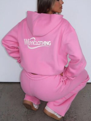 3.1 Pink Back Graphic Oversized Hoodie