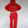 Cherry Low Rise Baggy Sweatsuit Hoodie