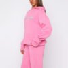 Pink Back Graphic Oversized Hoodie