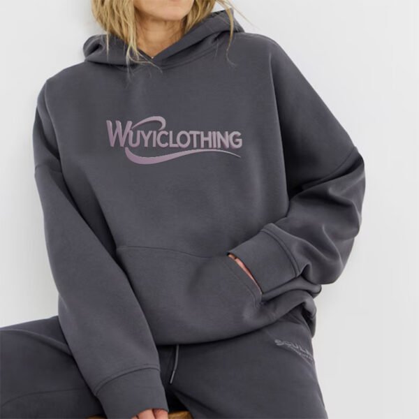 Grey High Neck Pocket Tracksuit Hoodie