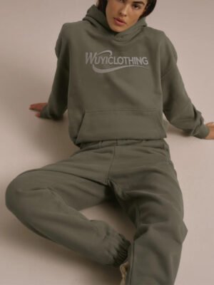 Olive Green Cotton Oversized Hoodie