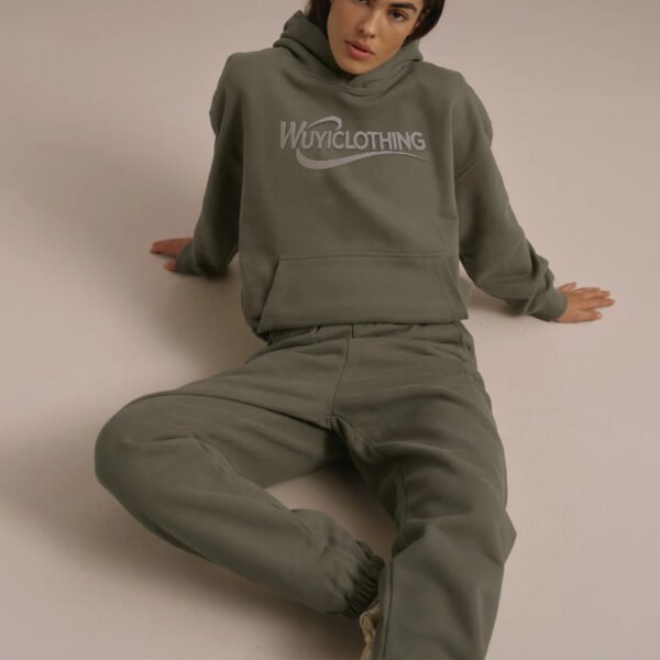 Olive Green Cotton Oversized Hoodie