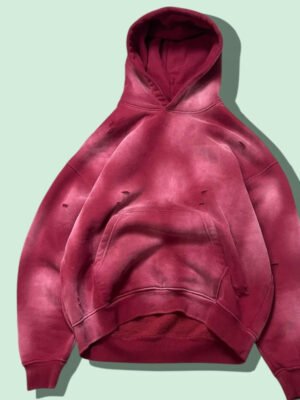 Boxy Faded And Distressed Blank Hoodie Boxy Faded And Distressed Blank Hoodie