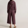 4.1 SuperSoft Fleece Cropped Wide Leg Pants