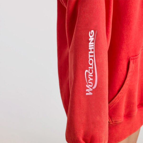 4.3 Red Soft Cotton Jersey Oversized Hoodie