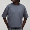 Oversized Shrunken Boxy Rhinestone Heavyweight Interlock T-Shirt