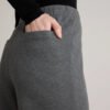 Organic Cotton Double Knit Wide Leg Pants