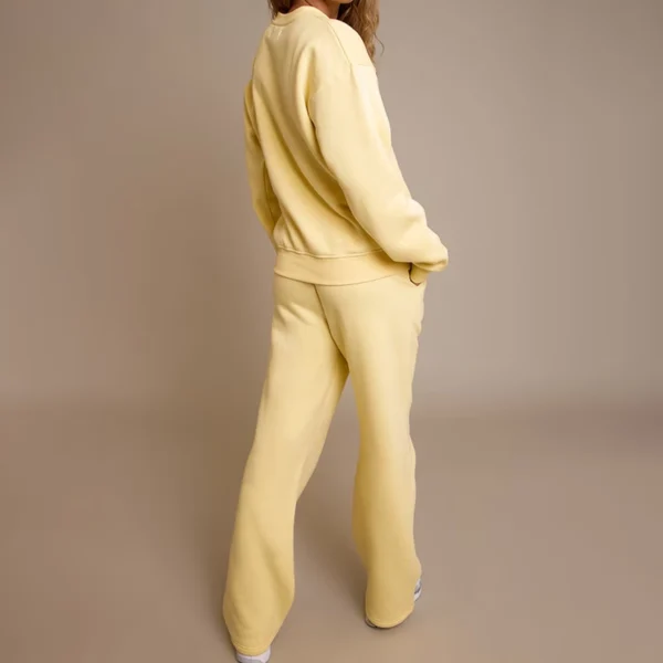 Butter Cream Wide Leg Boston Usa Print Sweatpants Butter Cream Wide Leg Boston Usa Print Sweatpants