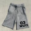 WUYI 03 Fuzzy Grey Sweat Shorts
