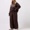 Brown Wide Fit Wide Leg Joggers Brown Wide Fit Wide Leg Joggers