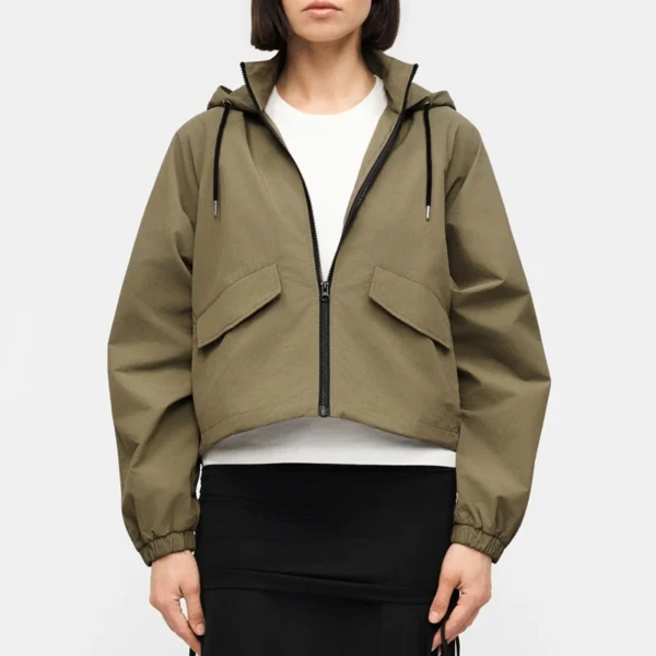 Women's Crop Hood Light Jacket