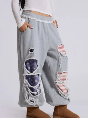 Comfy Flag Patch Sweatpants