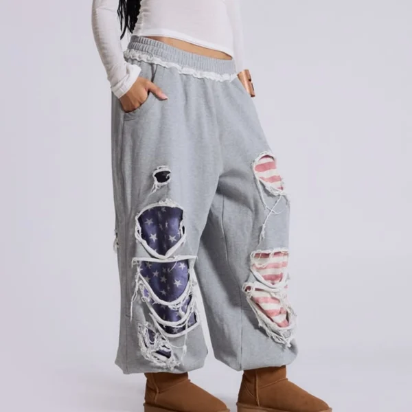 Comfy Flag Patch Sweatpants