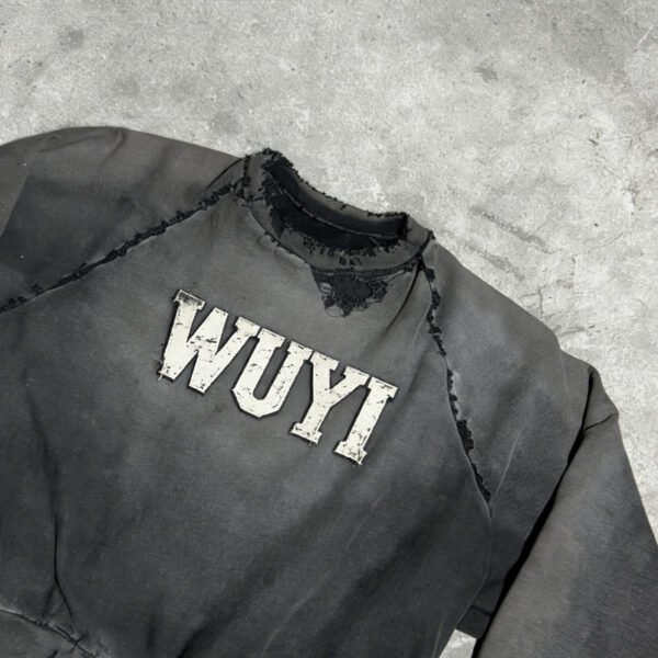 WUYI Washed Distressed Sweatshirt WUYI Washed Distressed Sweatshirt