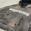 WUYICLOTHING Washed Distressed Hoodie WUYICLOTHING Washed Distressed Hoodie