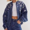 Embellished Flower Applique Jacket
