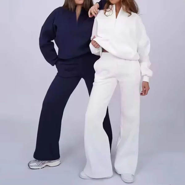 Sky Blue Quarter Zip Sweatshirt Set Sky Blue Quarter Zip Sweatshirt Set