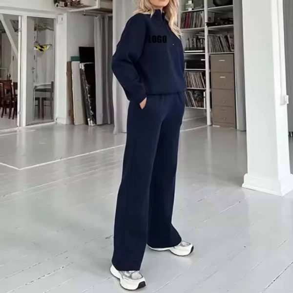 Sky Blue Quarter Zip Sweatshirt Set Sky Blue Quarter Zip Sweatshirt Set