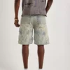 Distressed Flame Denim Jorts Distressed Flame Denim Jorts
