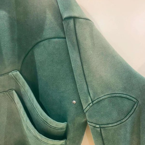 Washed Oversized Snap Hoodie Washed Oversized Snap Hoodie