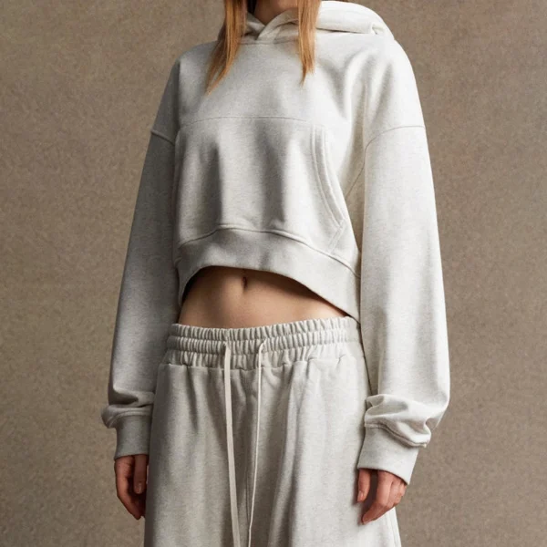 Hoodie Under a Blazer: Fashion Forward or Style Mistake? Custom Logo Cropped Wide Leg Two Piece Set