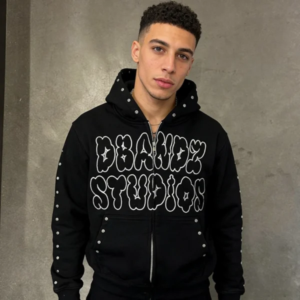 DBANDZ STUDIOS Studded Zip Hoodie DBANDZ STUDIOS Studded Zip Hoodie