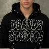 DBANDZ STUDIOS Studded Zip Hoodie DBANDZ STUDIOS Studded Zip Hoodie