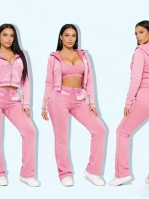 Sunfaded Zip-Up Three Piece Tracksuit Set