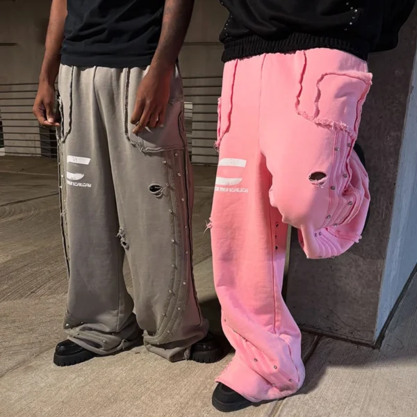 Distressed Studded Sweatpants Distressed Studded Sweatpants