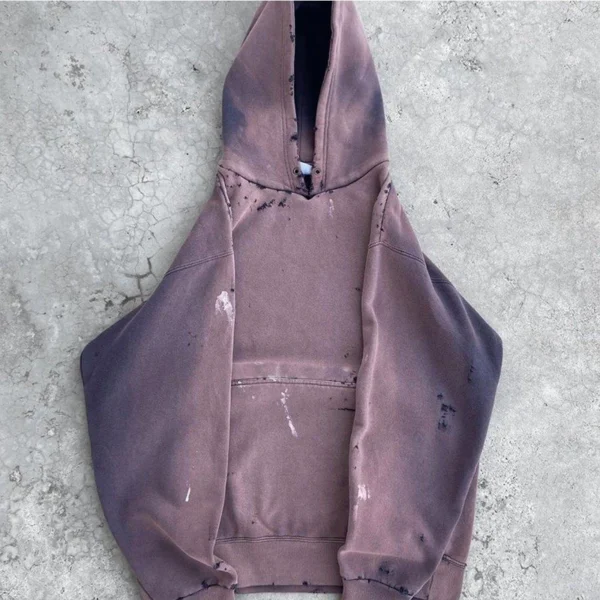 Sunfaded Distressed Oversized Hoodie
