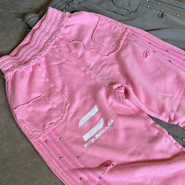 Distressed Studded Sweatpants Distressed Studded Sweatpants