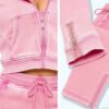 Sunfaded Zip-Up Three Piece Tracksuit Set Sunfaded Zip-Up Three Piece Tracksuit Set