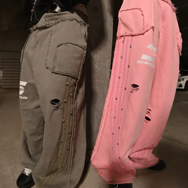 Distressed Studded Sweatpants Distressed Studded Sweatpants