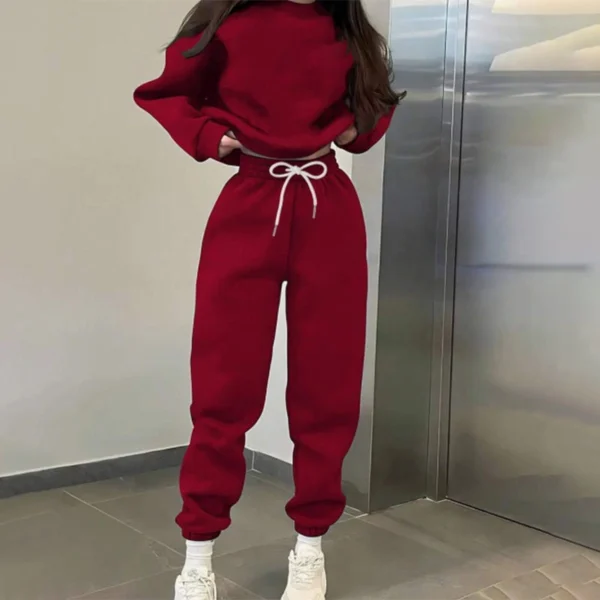 Cropped Crew Neck Jogger Set Cropped Crew Neck Jogger Set