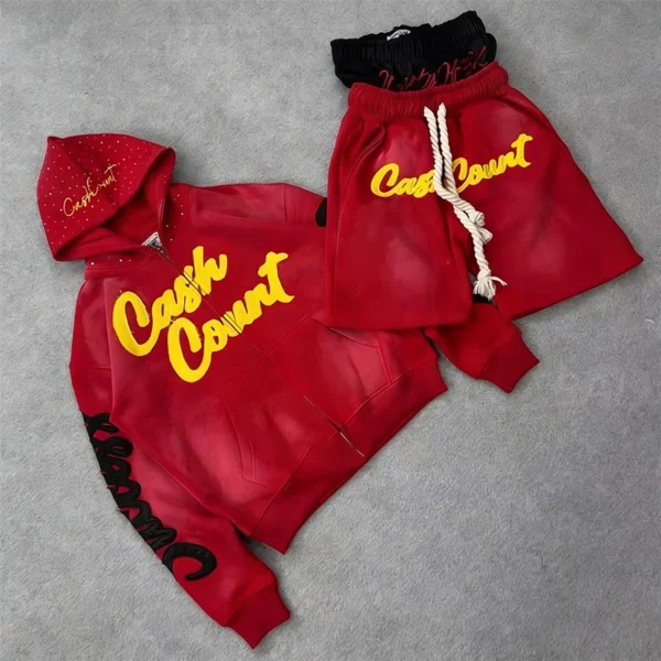 Washed Zip Hoodie Double Waist Shorts Set Washed Zip Hoodie Double Waist Shorts Set