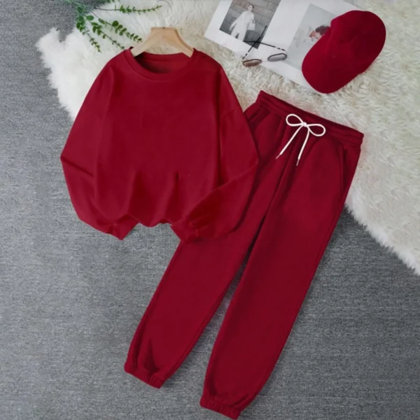 Cropped Crew Neck Jogger Set Cropped Crew Neck Jogger Set