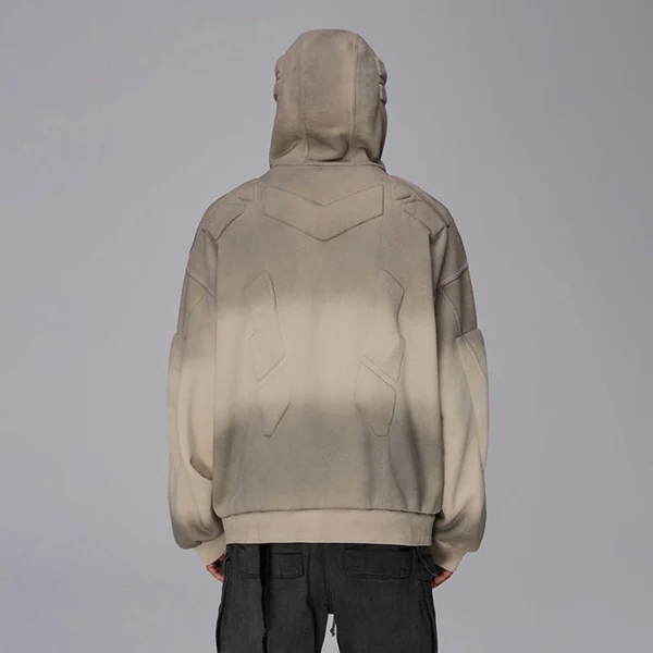 Gradient Washed Full-Zip Oversized Hoodie Gradient Washed Full-Zip Oversized Hoodie