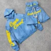 Washed Zip Hoodie Double Waist Shorts Set Washed Zip Hoodie Double Waist Shorts Set