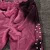 Burgundy Gradient Studded Sweatpants Burgundy Gradient Studded Sweatpants