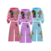 Pink 87 TAGE Patch Streetwear Tracksuit Set