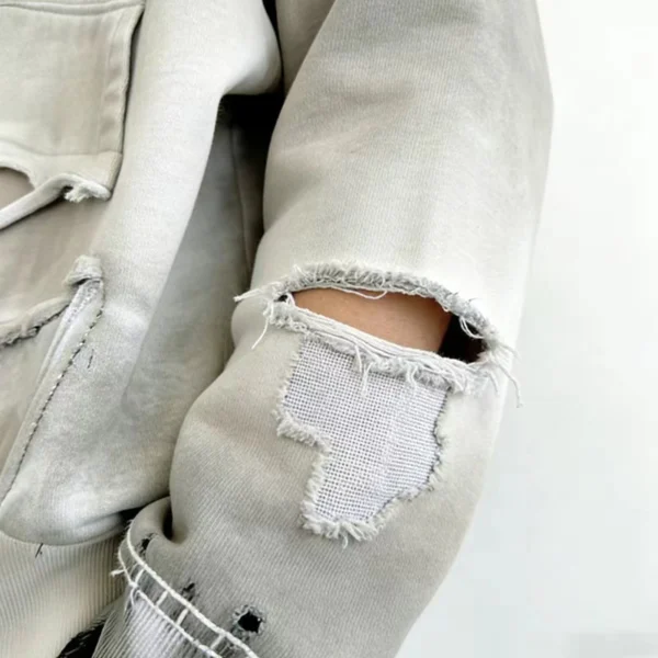 Distressed WUYI Washed Hoodie