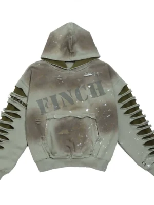 Olive Washed Slit Sleeve Pullover Hoodie Olive Washed Slit Sleeve Pullover Hoodie