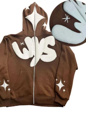 Chenille Patch Full-Zip Oversized Hoodie